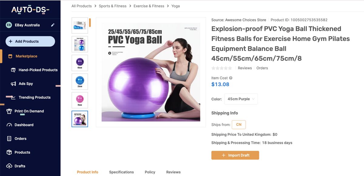 Exercise Equipment for Stress Relief Yoga Ball AutoDS Marketplace