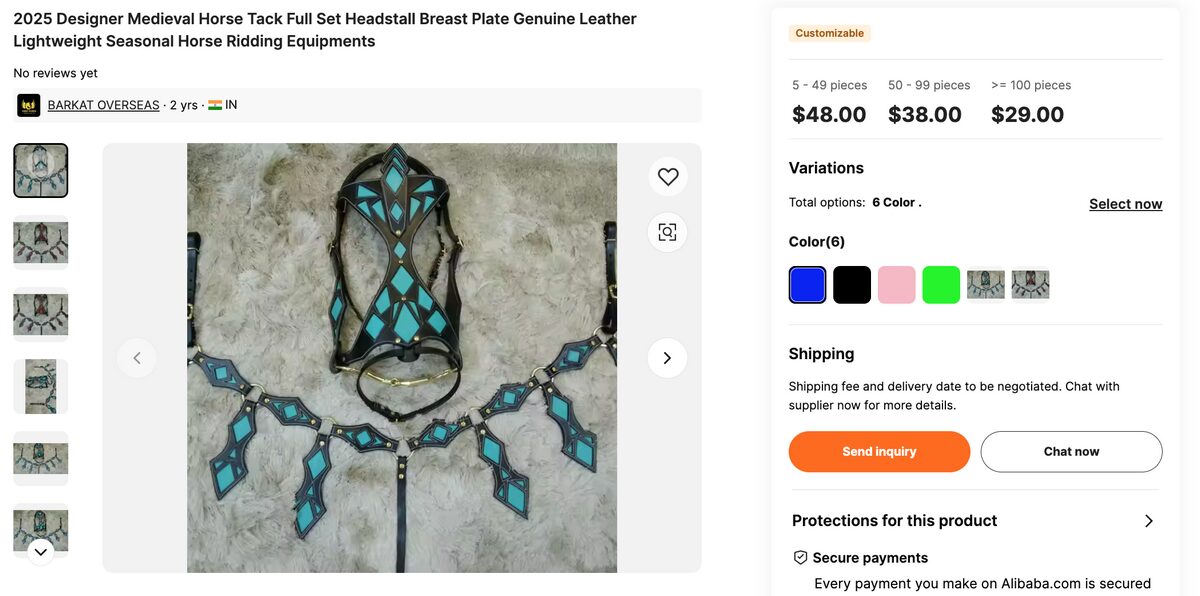 Medieval Accessories dropshipping from Alibaba