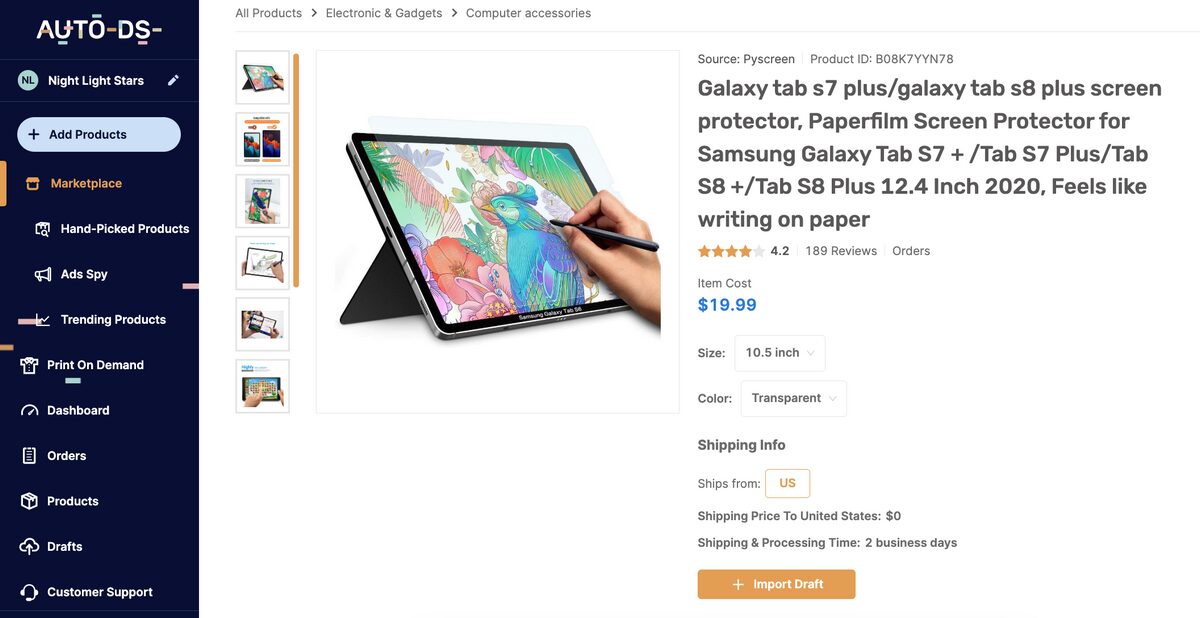 Paper-Like Screen Protectors For Tablets AutoDS Marketplace