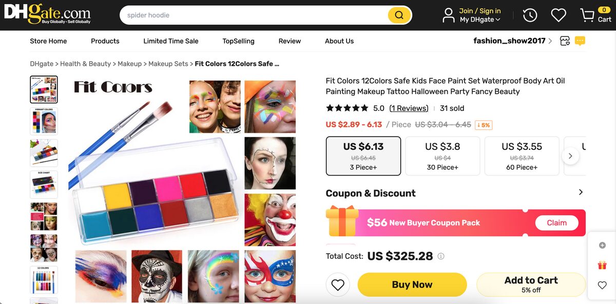 theatrical makeup facepaint dhgate dropshipping