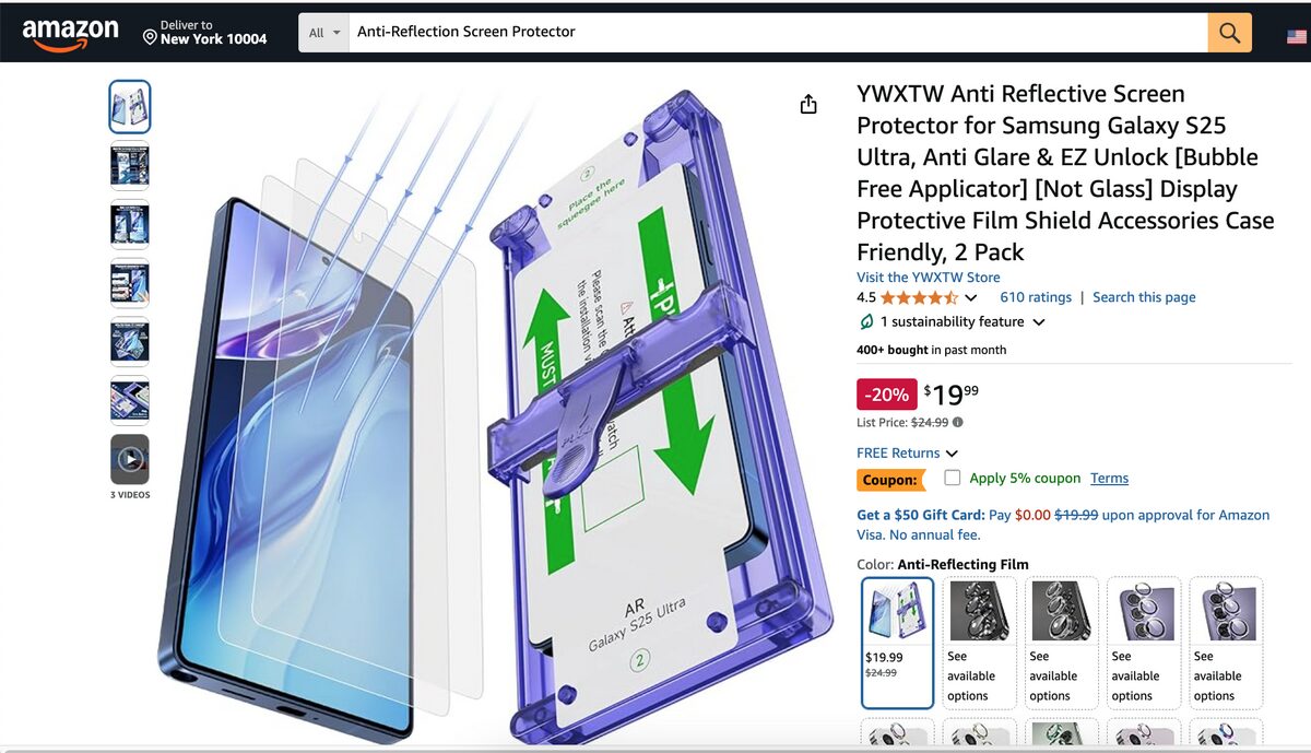 Amazon Anti-Reflection Screen Protector