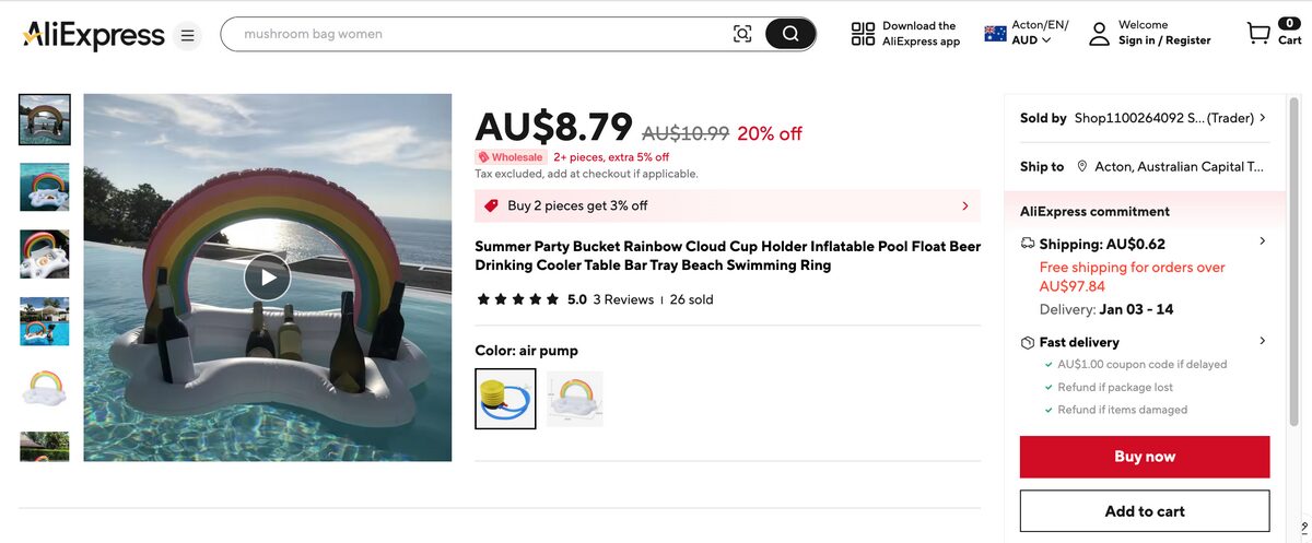 Inflatable Rainbow Float