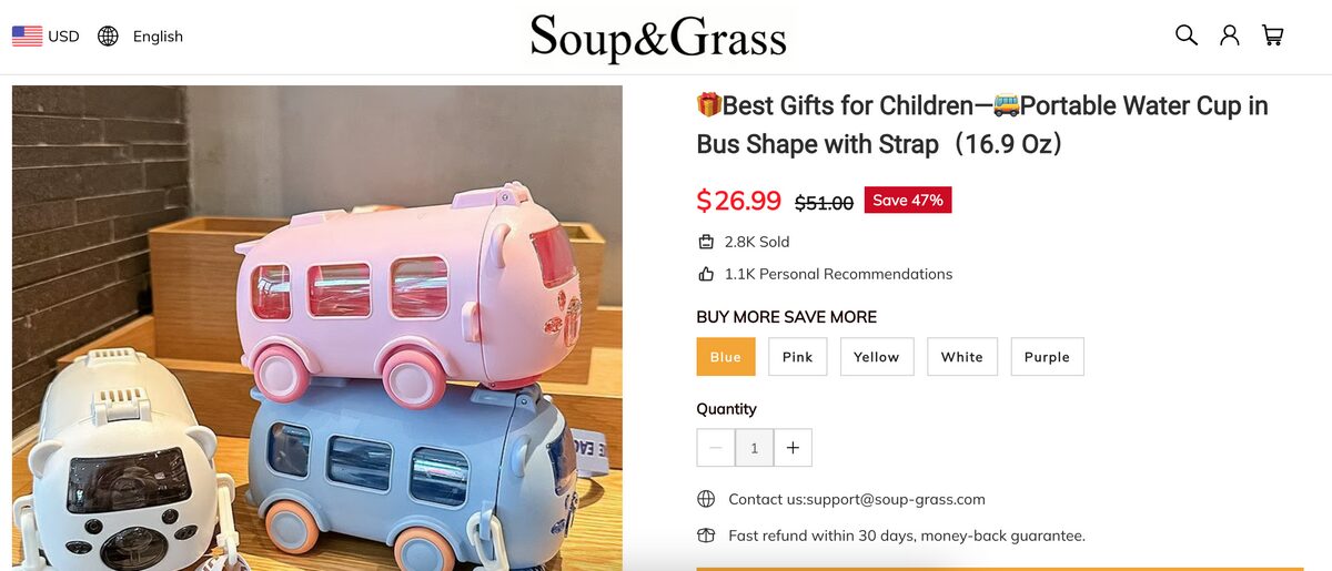 Kids Toy Car Sippy Cup Seller's Website