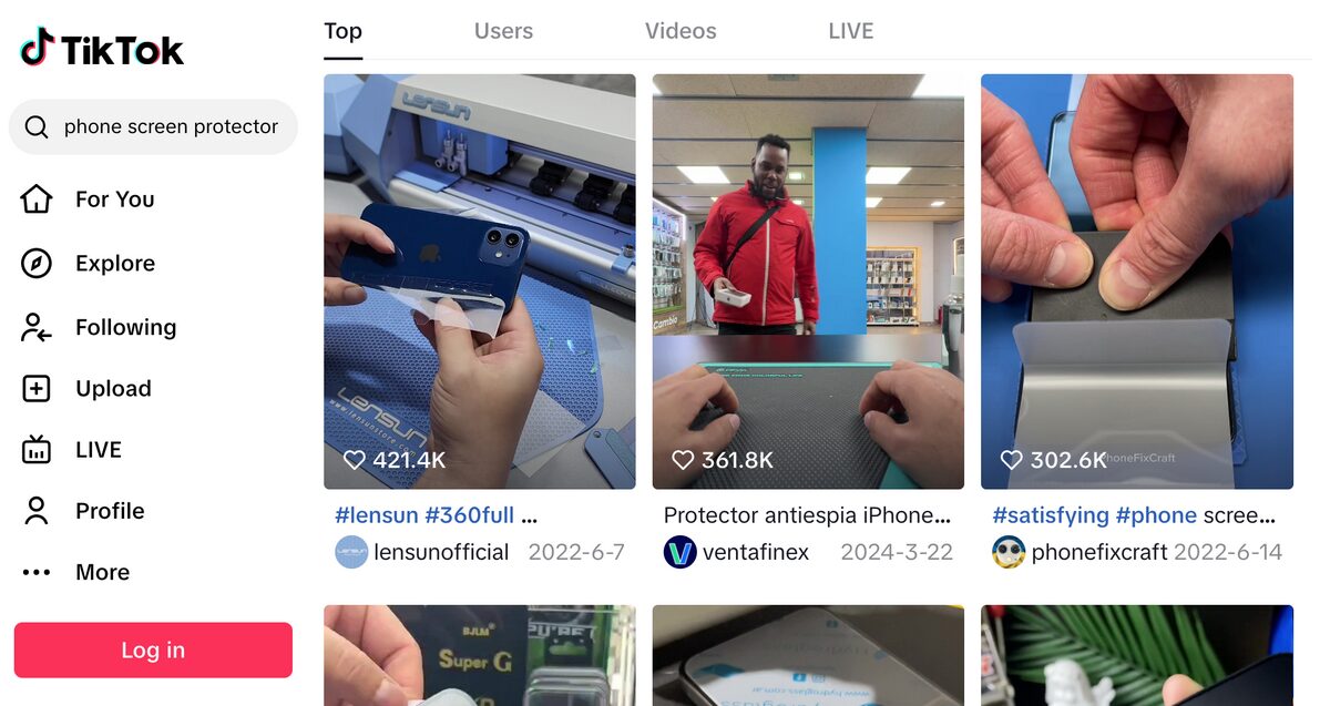 TikTok Videos Screen Protectors