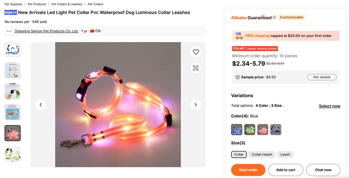 LED Light-Up Collars And Leashes Alibaba