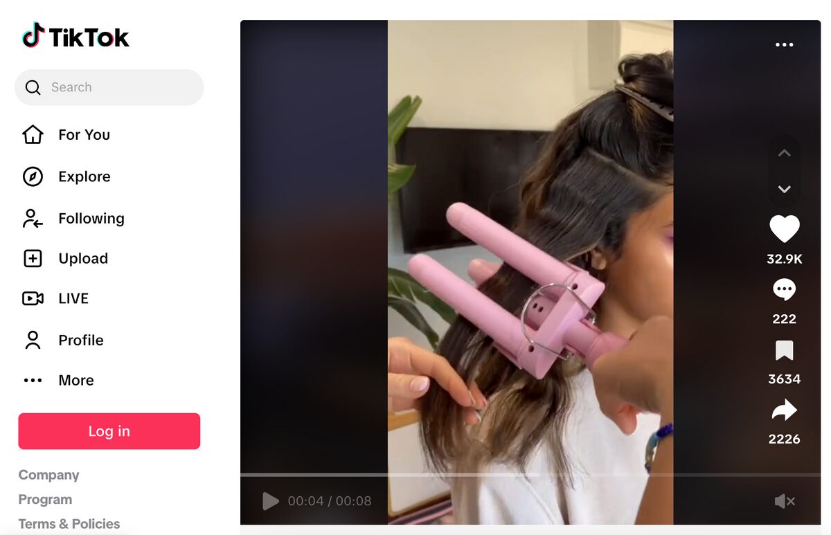 Professional Hair Curler TikTok Ad