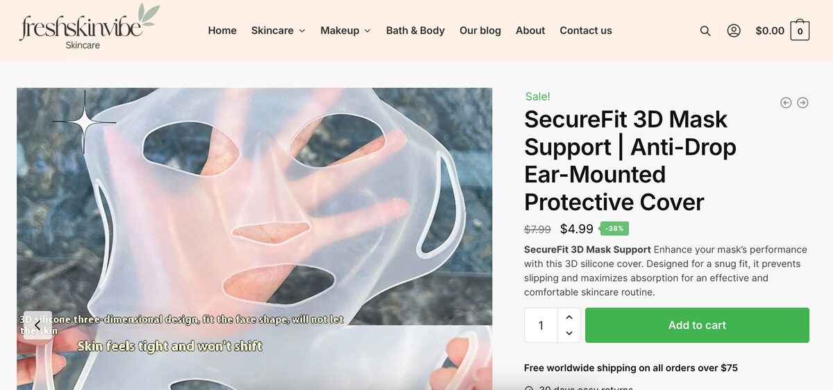 Silicone Mask Seller's Website