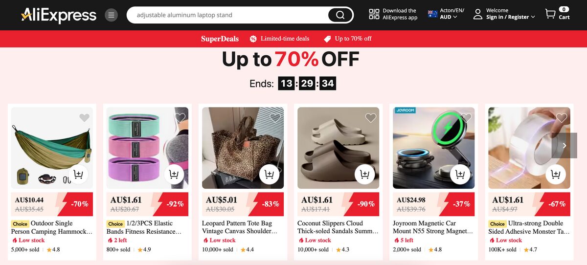 AliExpress Super Deals Dropshipping Australia