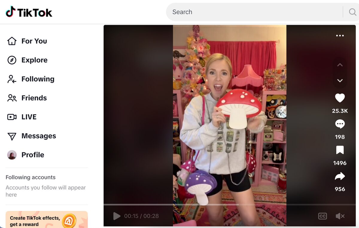 Mushroom Shoulder Bag TikTok Ad