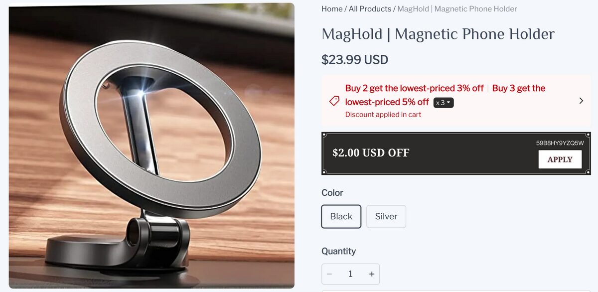 Magnetic Stand Phone Holder Seller's Website