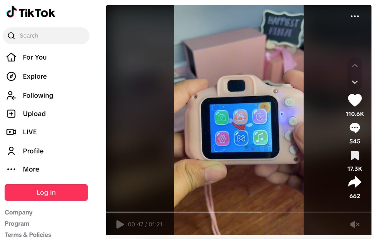 Toy Camera tiktok ad
