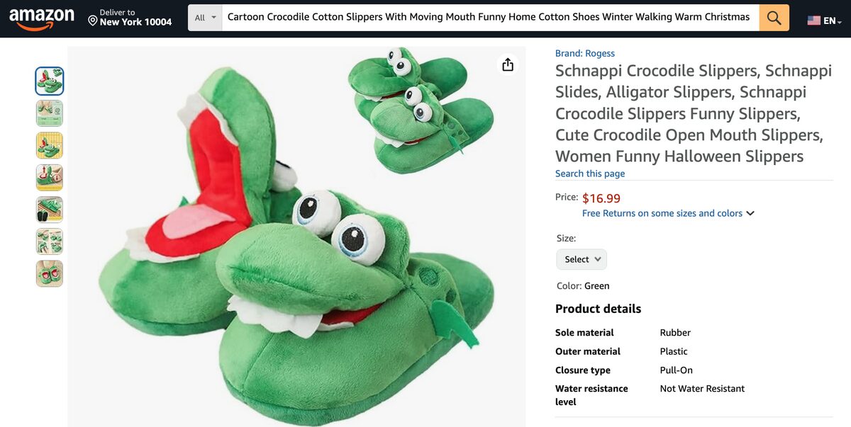 Cartoon Crocodile Cotton Slippers best items to dropship in march 2025