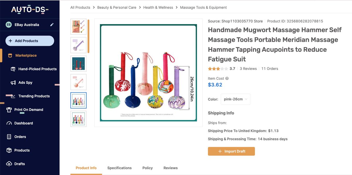 self-care massage tools from AutoDS Marketplace for Dropshipping