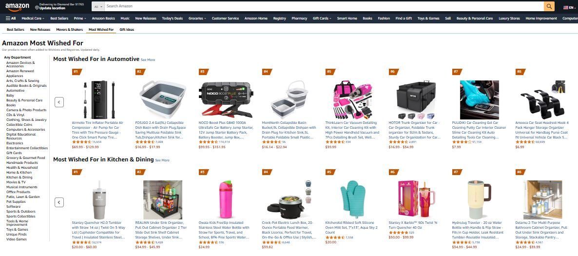 Amazon Most Wished For