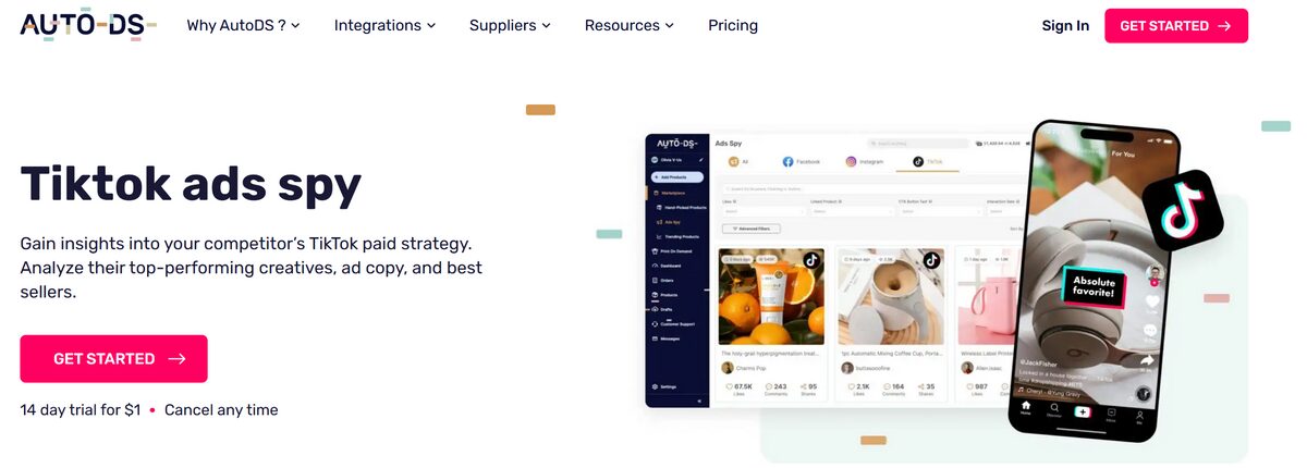 Ads Spy best dropshipping software