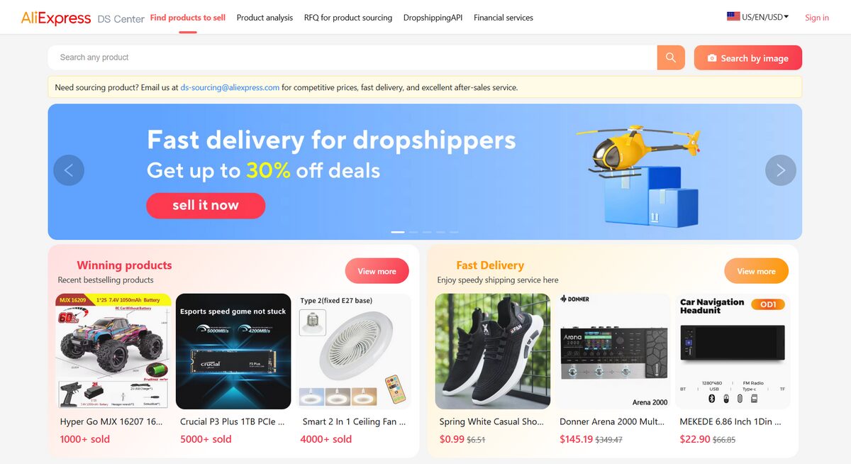aliexpress dropshipping center