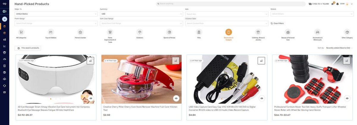 Electronics & Gadgets from AutoDS product hub