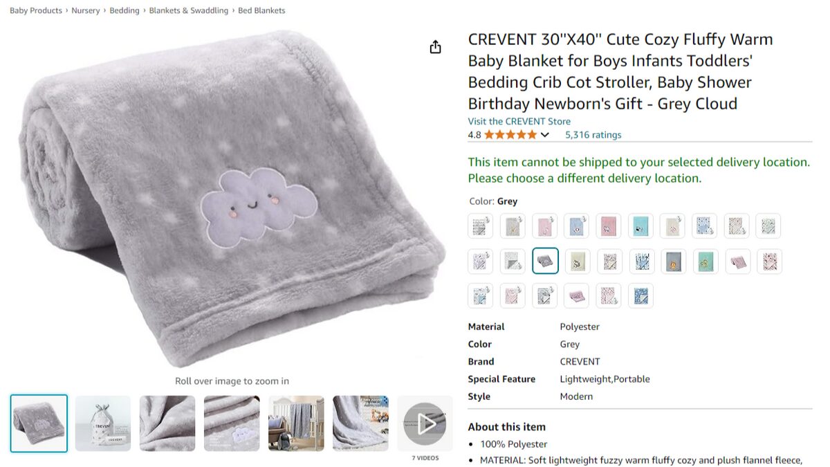 TikTok dropshipping best-seller cozy fluffy baby blanket