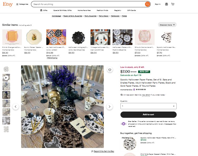 Halloween Tableware On Etsy