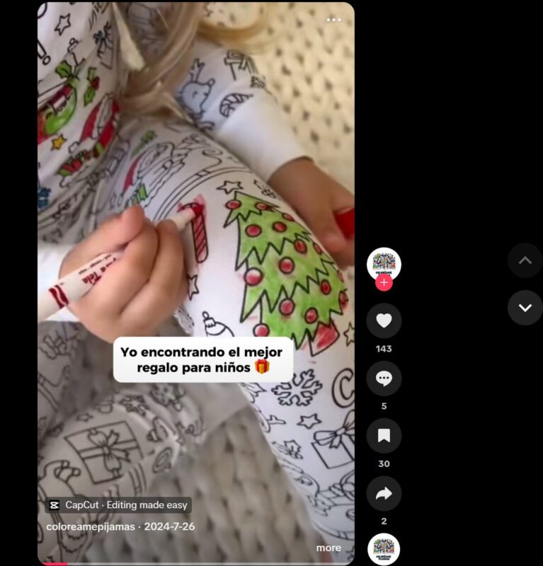 DIY Kids Pajamas TikTok ad