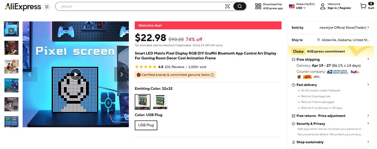 DIY Smart LED Pixel Display best items to dropship in may 2025