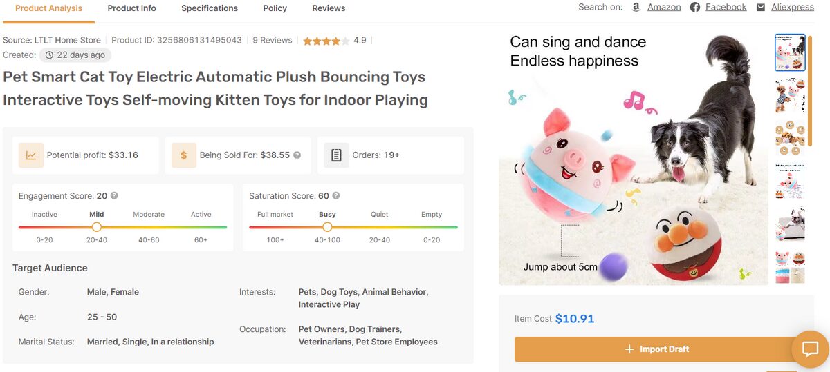 Electric Automatic Plush Toy TikTok dropshipping best-seller
