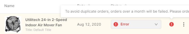 failed ebay order autods