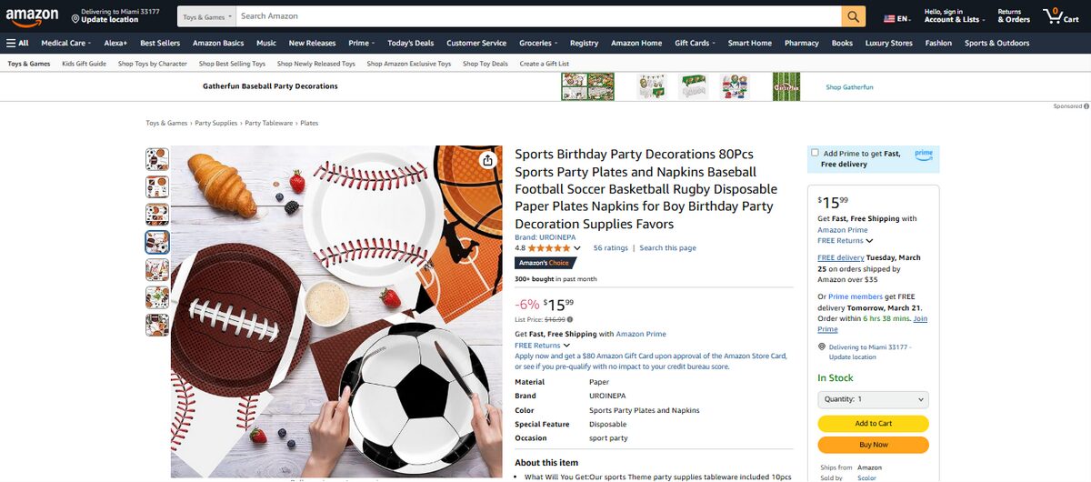 Sport Themed Tableware for dropshipping