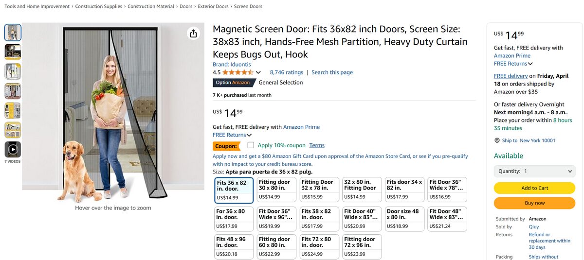 Magnetic Screen Door Curtain supplier's website