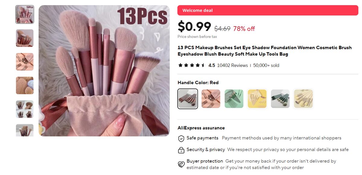 TikTok dropshipping best-seller Makeup brush set