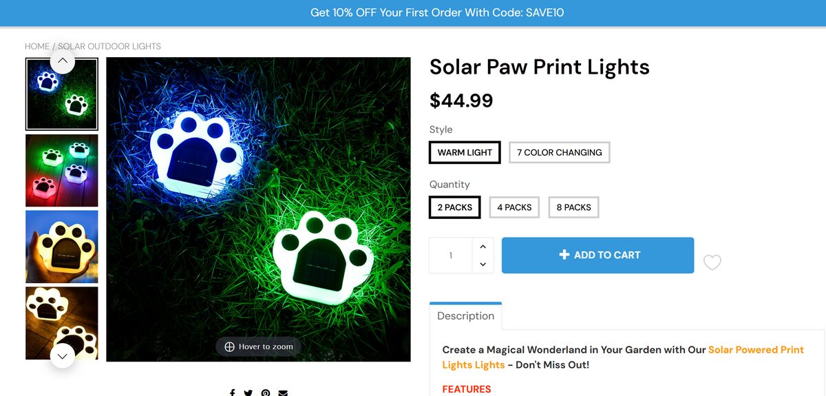 Solar Cat Claw Outdoor Light best items to dropship in may 2025