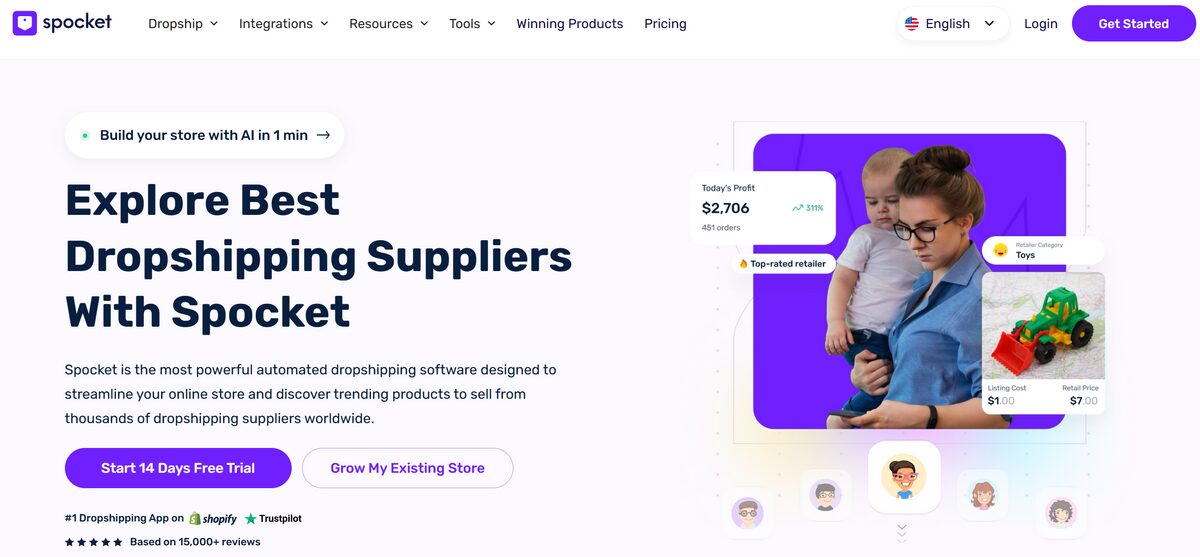 Spocket dropshipping automation software