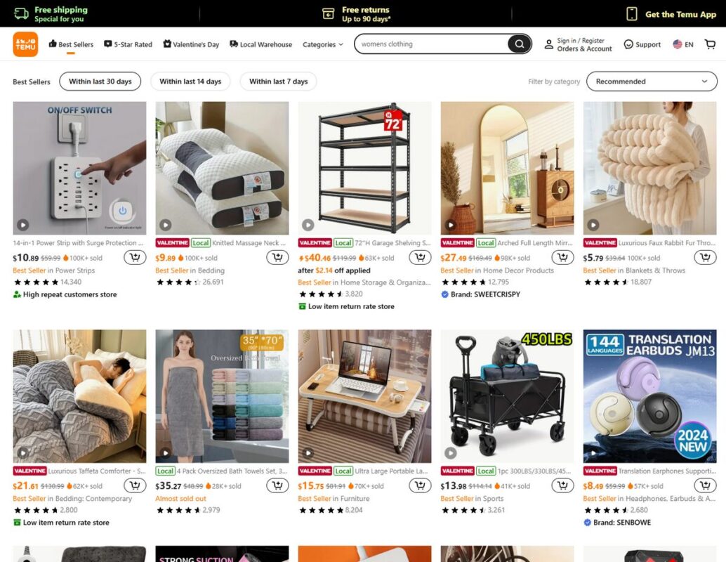 temu dropshipping best sellers