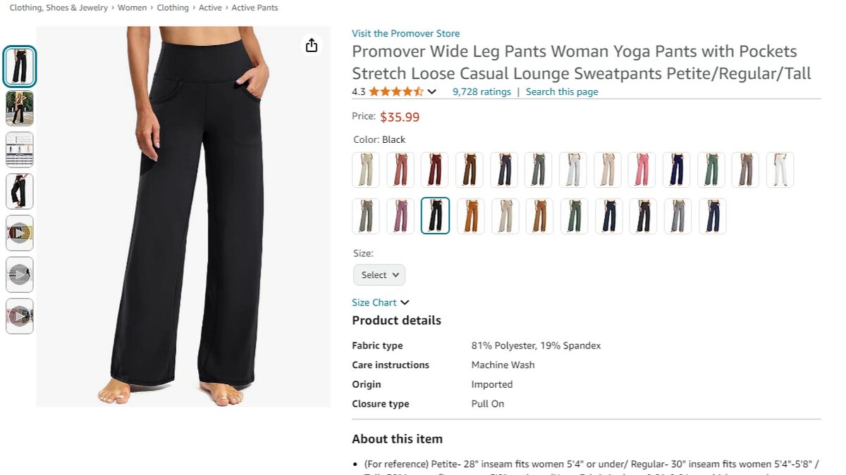 Yoga pants with pockets