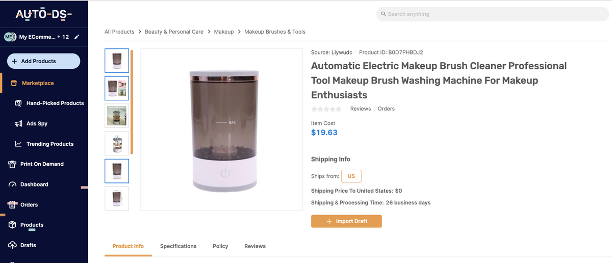 makeup brush cleaner dropshipping beauty products