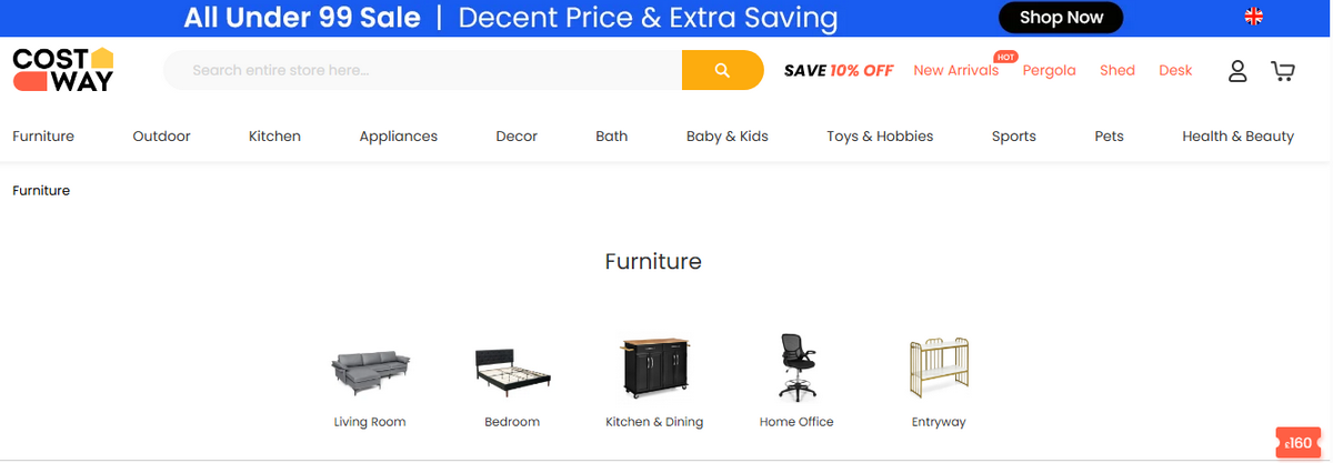 Costway UK wholesale supplier