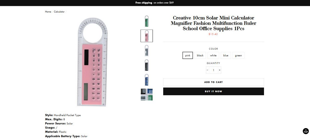 Mini Calculator Products To Dropship Seller Website