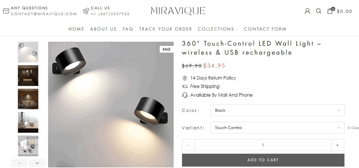 Wireless Light Seller's Website