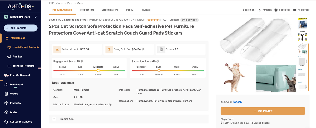 Cat Scratch Sofa Protection Pads AutoDS