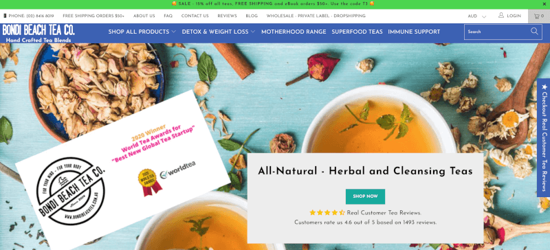 bondi beach tea australian dropshipping suppliers
