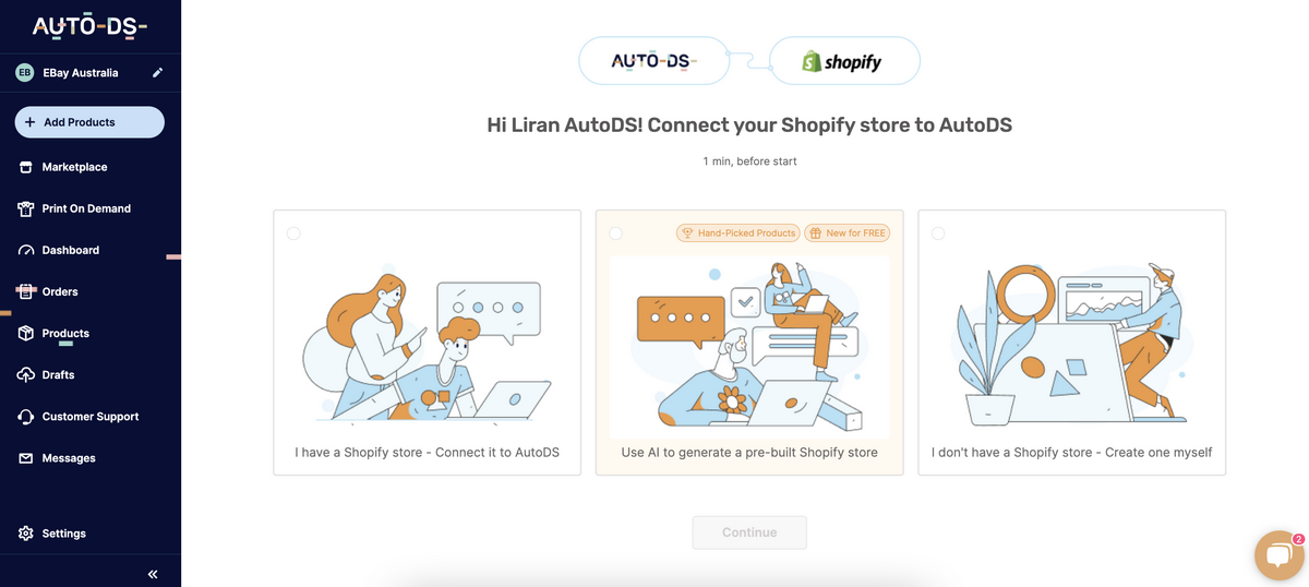 Set Up Your Online Store AI Built Shopify Store AutoDS