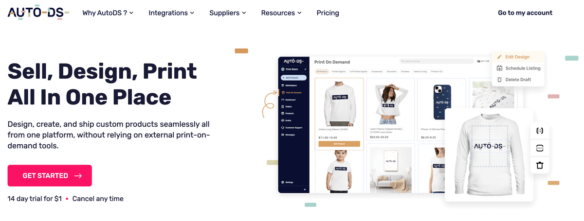 AutoDS Print On Demand Feature For Costumes Dropshipping