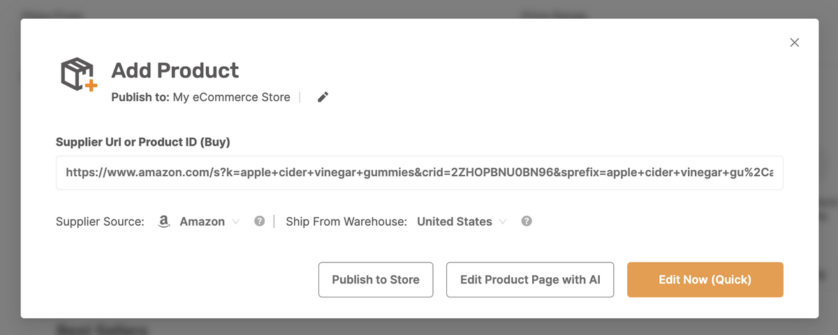 AutoDS Product Importing Feature