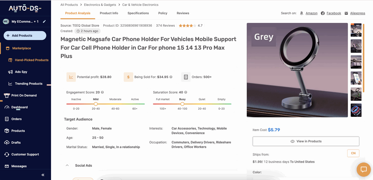 Magnetic Stand Phone Holder best items to dropship in march 2025