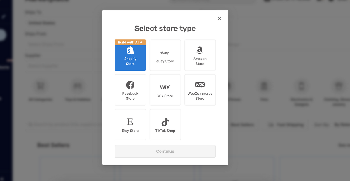 AutoDS AI Shopify Store Builder