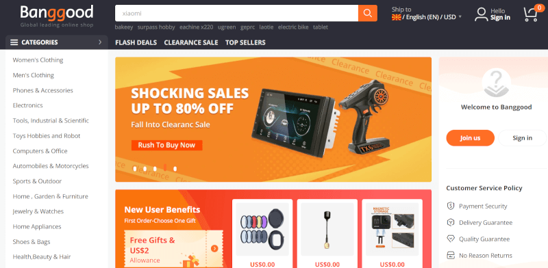 banggood wix dropshipping suppliers