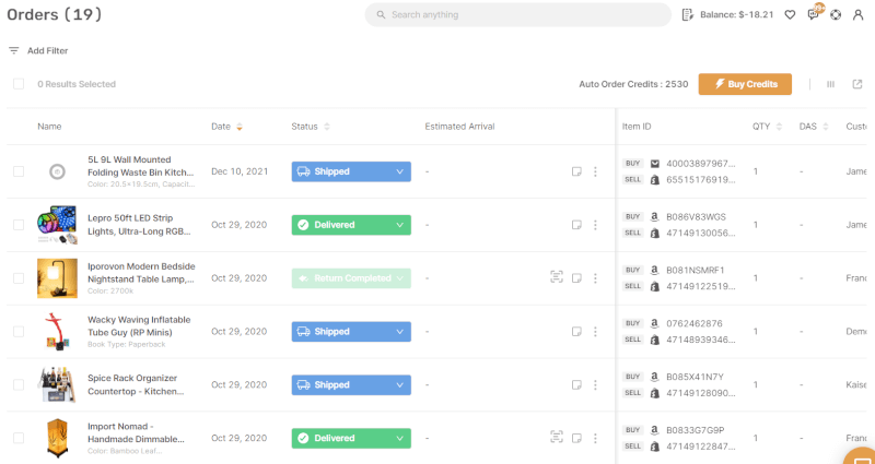AutoDS Automatic Order Fulfillment