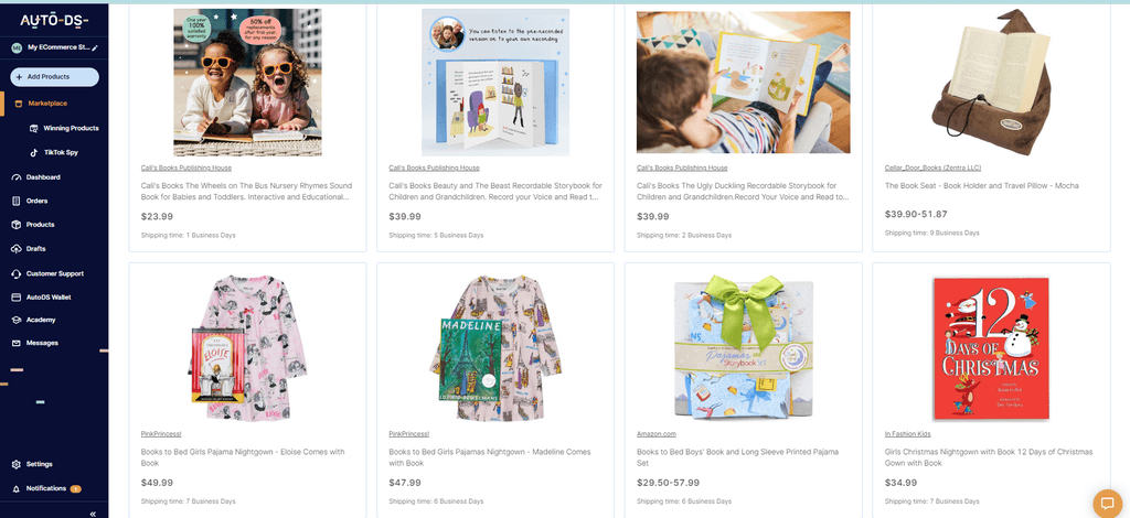 autods dropshipping books supplier