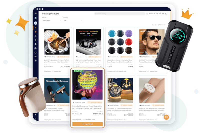 AutoDS Winning Products Hub to start a dropshipping business with no money 