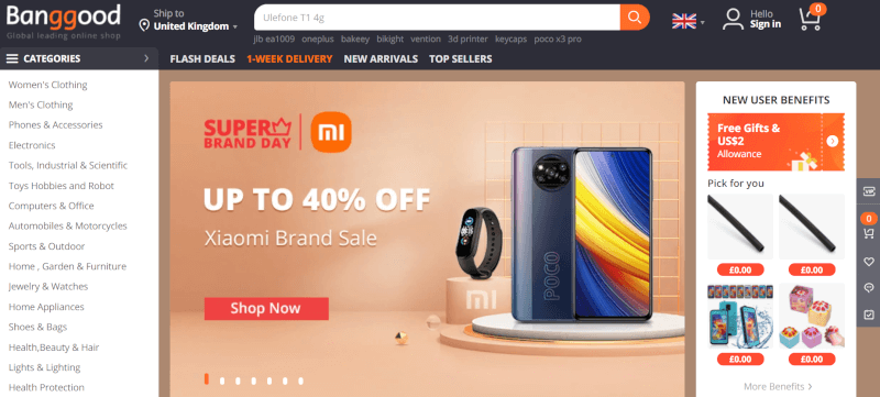 dropship banggood uk 